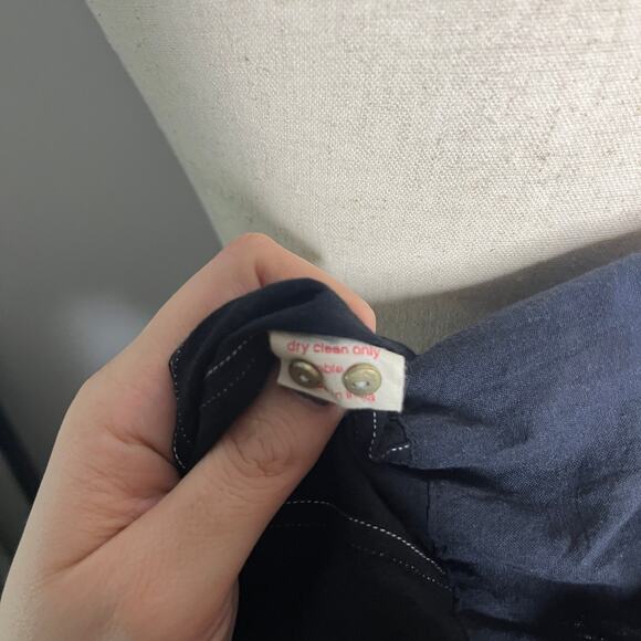 Injiri Tunic 42 US XL Black Cotton Sleeveless Button Henley Trapeze Boho India - Picture 8 of 11